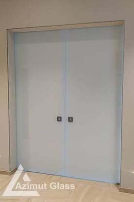 Установка стеклянных раздвижных дверей
